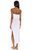 Italian Viscose Strappy Side Slit Maxi Dress In White