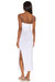 Italian Viscose Strappy Side Slit Maxi Dress In White