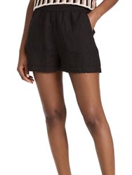 Linen Boxer Short - Black