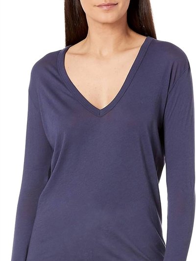 Enza Costa Loose Long Sleeve V - Atlantic product