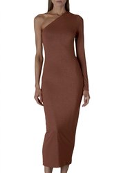 Lurex Jersey Dress - Copper