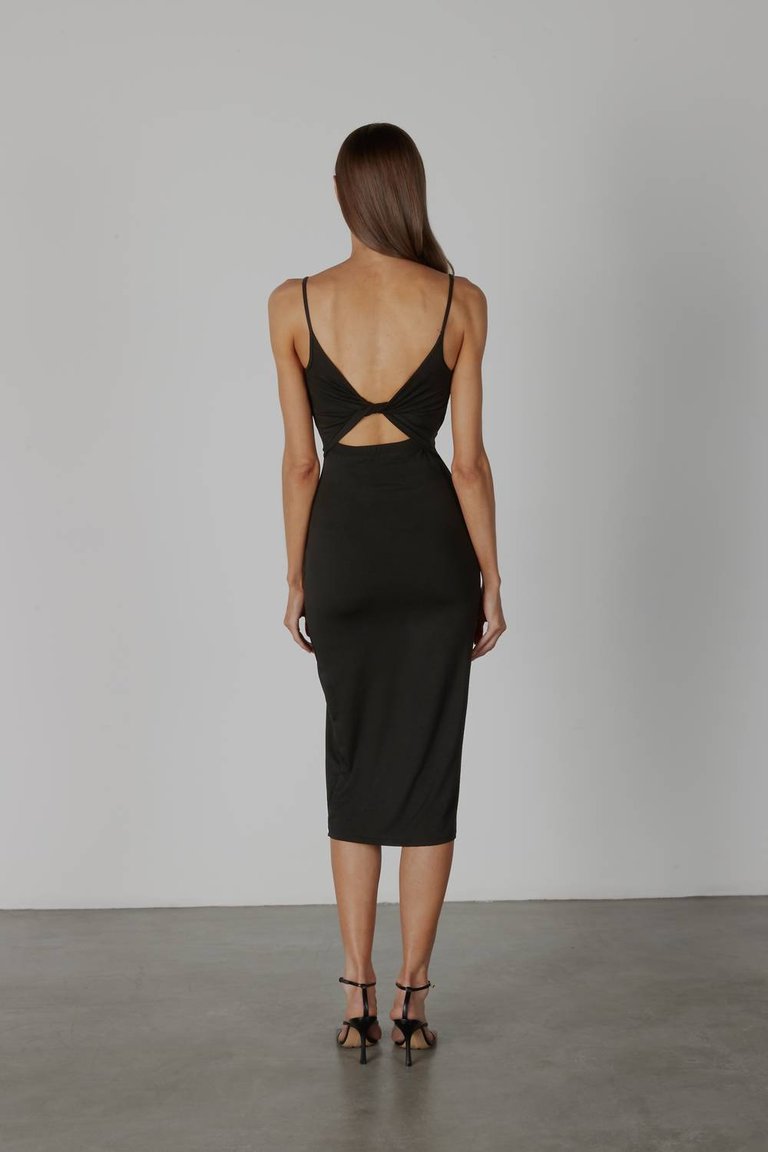 Luxe Knit Twist Back Dress