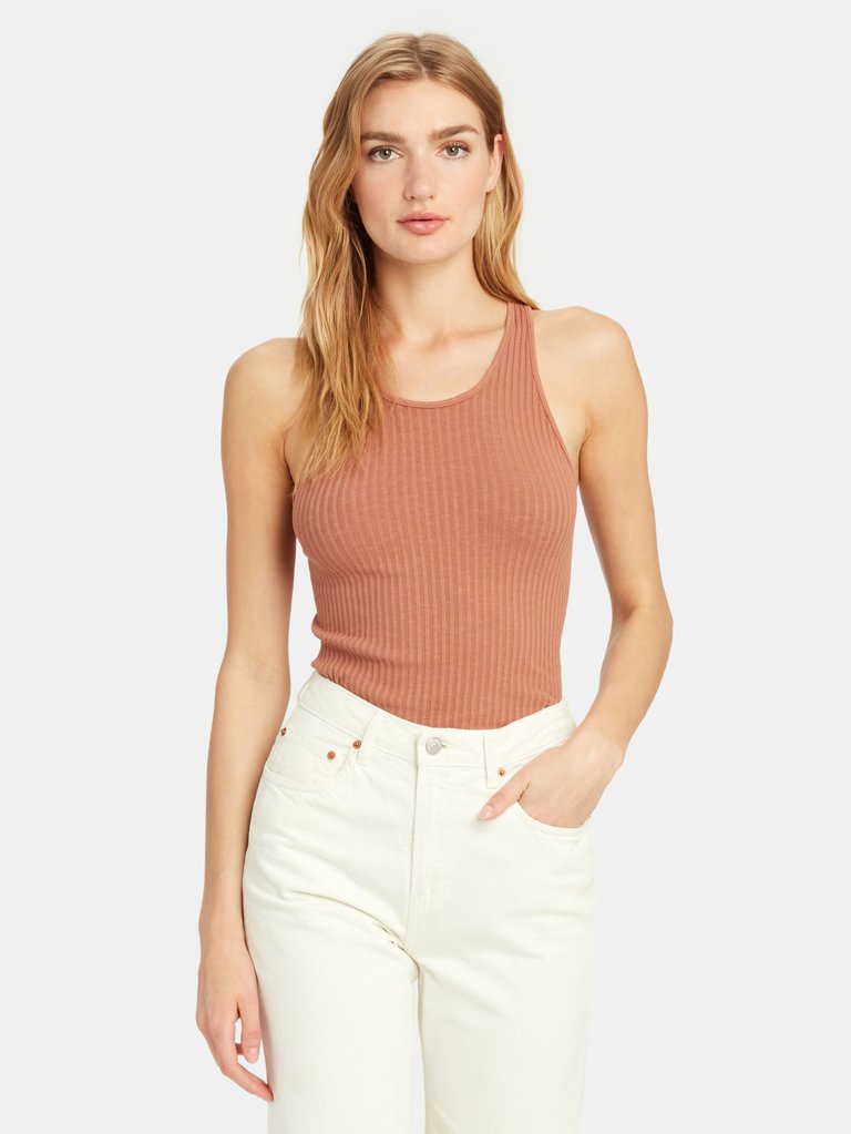 Military Cotton Rib U Tank - Camel