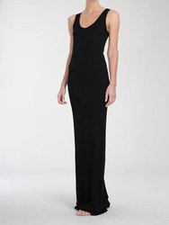 Rib Tank Maxi Dress - Black