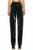 Satin Finish Vegan Leather Straight Leg Pant - Black