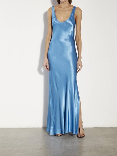 Enza Costa Satin Tank Dress In Pool Blue product