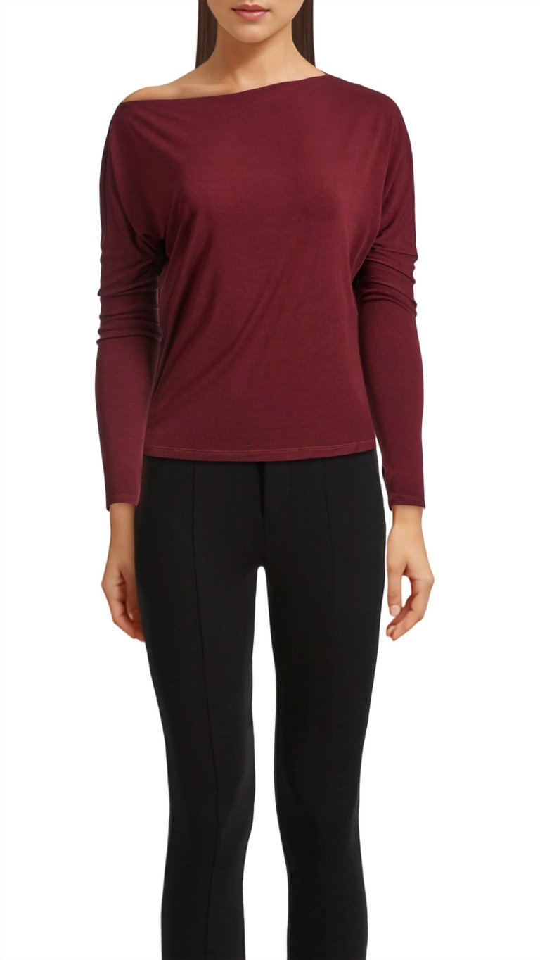 Silk Jersey Slouch Top - Ruby