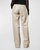 Soft Faux Leather Straight Leg Pant In Khaki