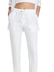 Supple Canvas Easy Pant - White