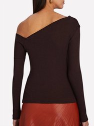 Sweater Knit Slouch Shoulder Long Sleeves