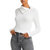 Sweater Knit Split Collar Long Sleeves - Winter White