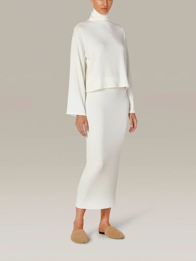 Enza Costa Sweater Rib Pencil Skirt - Winter White product
