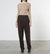 Tapered High-Waist Trouser In Dark Brown - Dark Brown