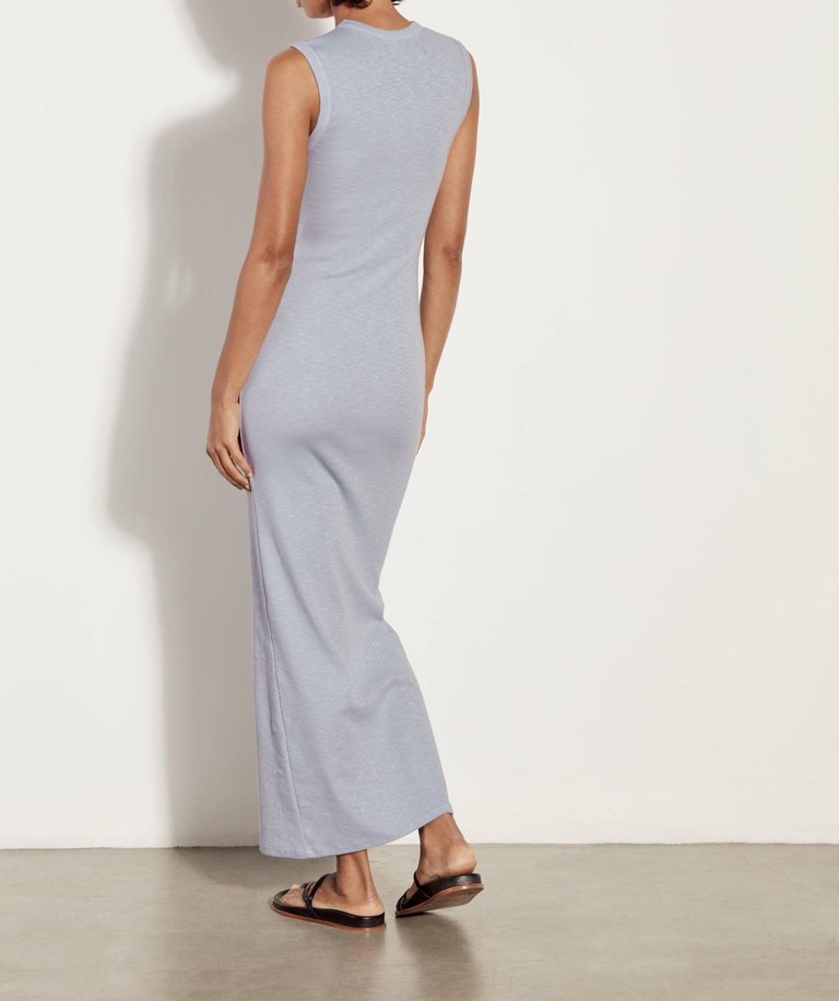 Textured Knit Sleeveless Maxi In Light Blue