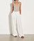 Twill Pleated Wide Leg - Off White
