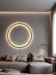 47" Minimalist Circle Wall Light