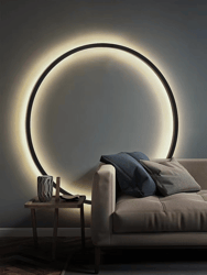 47" Minimalist Circle Wall Light