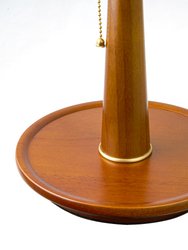 Walnut Table Lamp With Empire Lamp Shade
