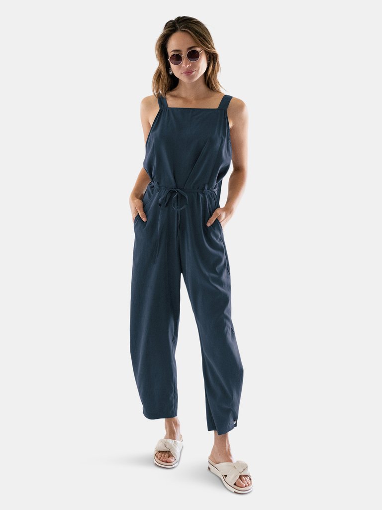 The Easy Jumpsuit V - Stone Blue