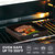 10.5 in. Hard-Anodized Aluminum Nonstick Grill Pan In Black