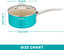 2.9 qt. Ceramic Aluminum Nonstick Sauce Pan In Blue With Lid