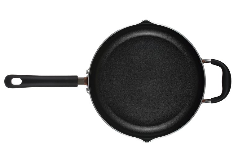 7.5 in. Copper Aluminum Nonstick Saute Pan in Copper with Lid