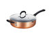 7.5 in. Copper Aluminum Nonstick Saute Pan in Copper with Lid