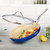 8 in. Ceramic Aluminum Nonstick Frying Pan In Sapphire Blue With Lid 