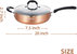 8 in. Copper Aluminum Nonstick Frying Pan in Copper with Lid