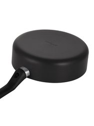 9.5 in. Hard-Anodized Aluminum Nonstick Saute Pan in Black with Lid