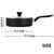 9.5 in. Hard-Anodized Aluminum Nonstick Saute Pan in Black with Lid