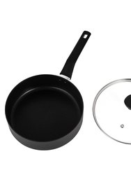 9.5 in. Hard-Anodized Aluminum Nonstick Saute Pan in Black with Lid