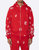 Amoeba Print Zip Hoodie - Red