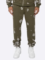 Eptm Amoeba Print Sweatpants - Olive