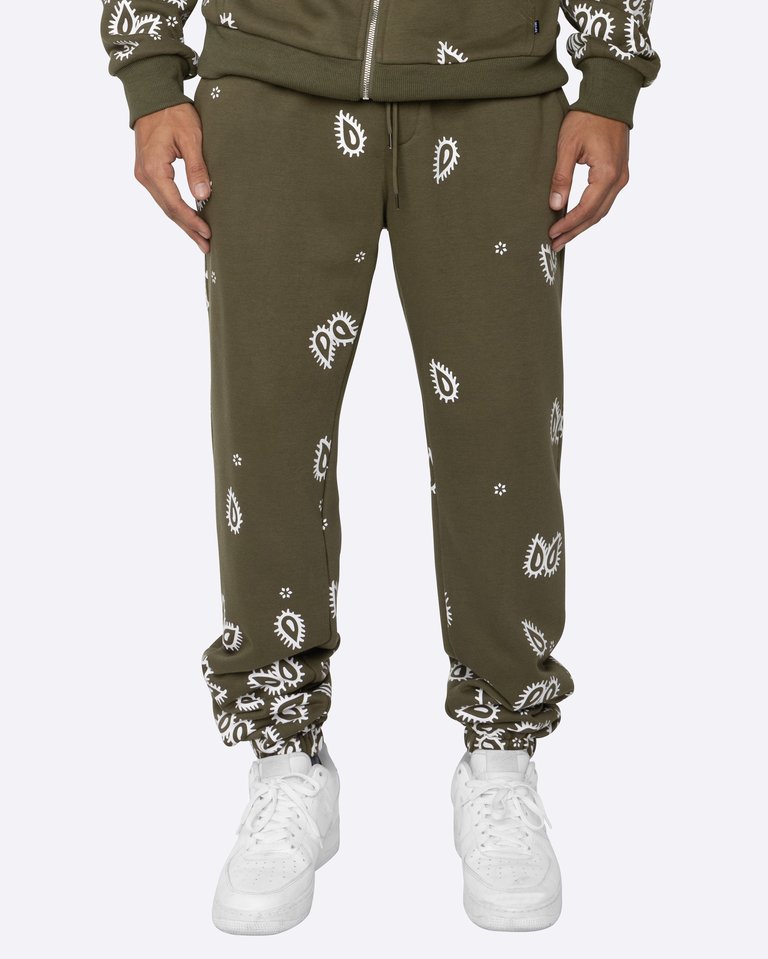 Eptm Amoeba Print Sweatpants - Olive