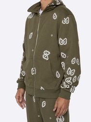 Eptm Amoeba Print Zip Hoodie