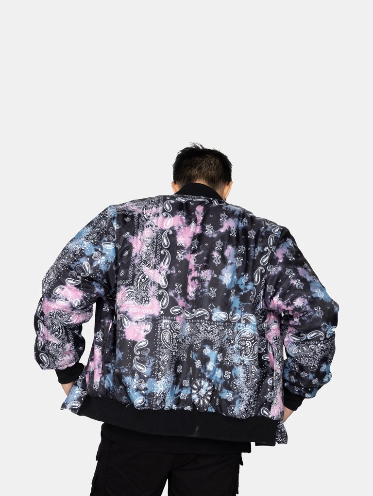 Eptm Tie Dye Bandana Bomber Jacket