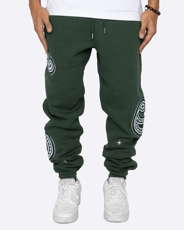 Paisley Sweat Pants - Hunter Green