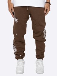 Paisley Sweatpants - Brown