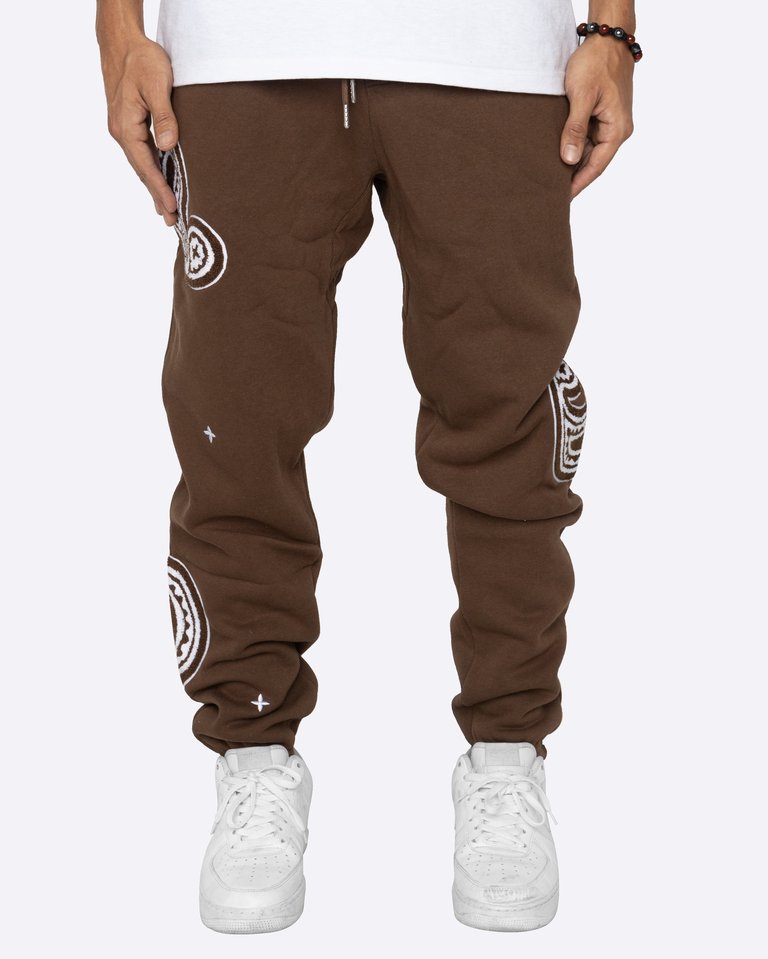 Paisley Sweatpants - Brown