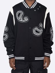 Paisley Varsity Jacket - Black