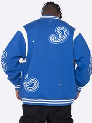 Paisley Varsity Jacket - Royal