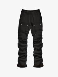 Stacked Cargo Sweatpants - Black