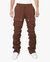 Stacked Cargo Sweatpants - Brown