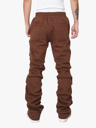 Stacked Cargo Sweatpants - Brown