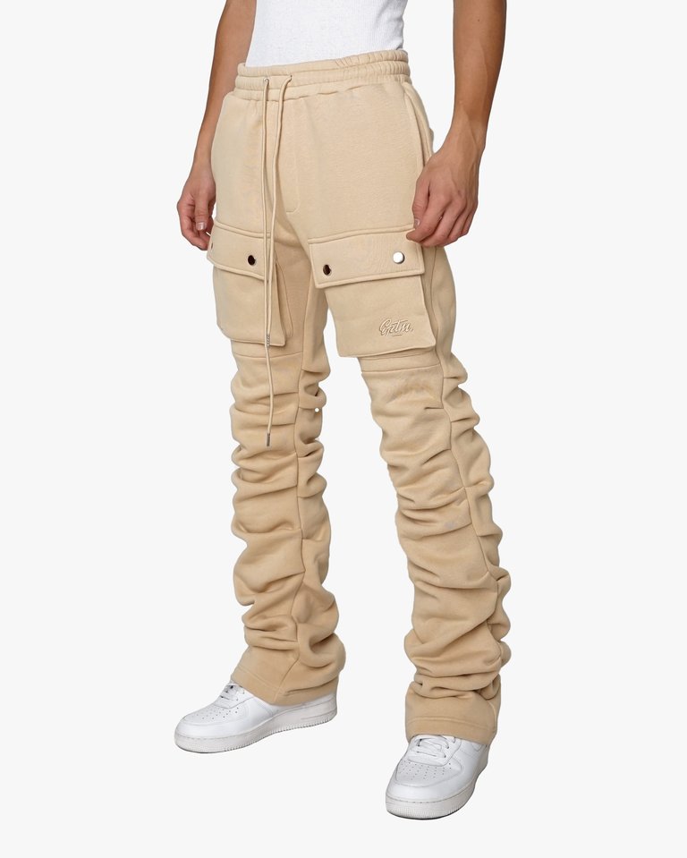 Stacked Cargo Sweatpants - Khaki