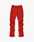 Stacked Cargo Sweatpants - Red