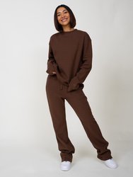 Thermal Flare Pants - Brown - Brown