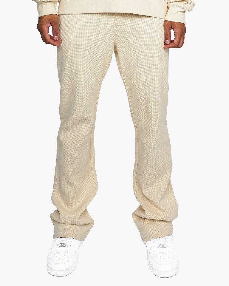 Thermal Flare Pants - Cream