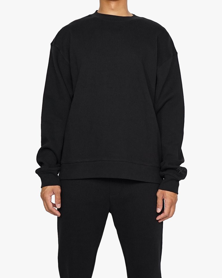 Thermal Sweatshirt - Black - Black